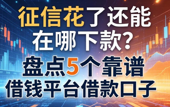 征信花了还能在哪下款？盘点5个靠谱的借钱平台借款口子