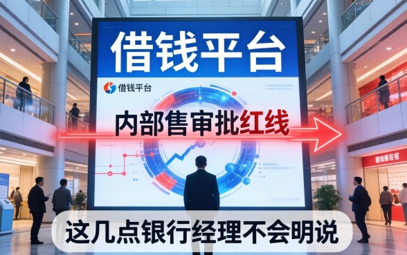 大型的借钱平台内部审批红线，这几点银行经理不会明说