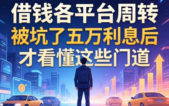 借钱各平台周转：被坑了五万利息后才看懂这些门道