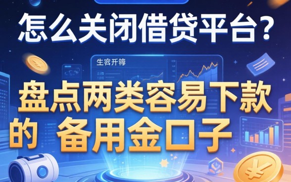 怎么关闭借钱平台？盘点两类容易下款的备用金口子