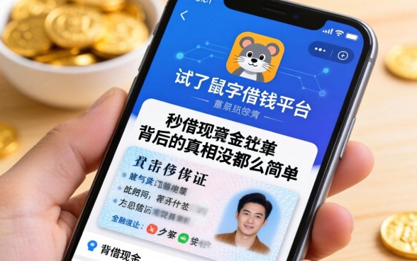 我试了鼠字借钱平台，手机身份证秒借现金背后的真相没那么简单