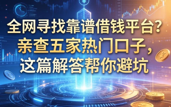 全网寻找靠谱借钱平台？亲测五家热门口子，这篇解答帮你避坑