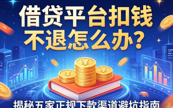 借钱平台扣钱不退怎么办？揭秘五家正规下款渠道避坑指南