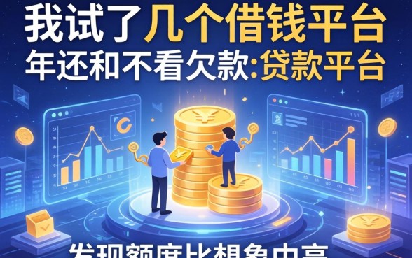 我试了几个借钱平台年还和不看欠款的贷款平台，发现额度比想象中高