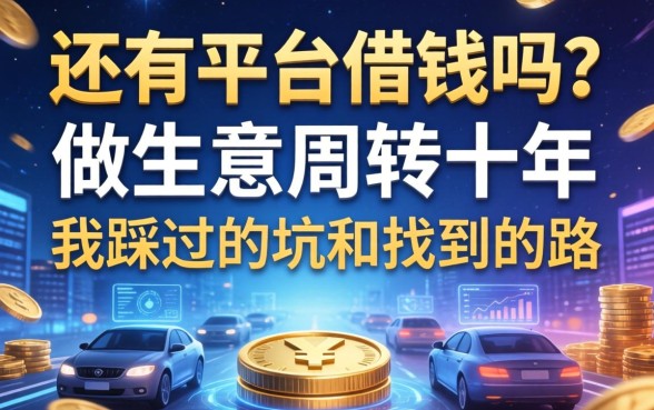 还有平台借钱吗？做生意周转十年，我踩过的坑和找到的路