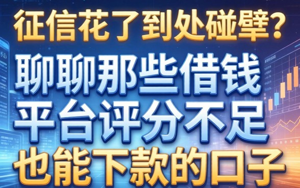 征信花了到处碰壁？聊聊那些借钱平台评分不足也能下款的口子