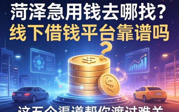 菏泽急用钱去哪找？线下借钱平台靠谱吗？这五个渠道帮你渡过难关