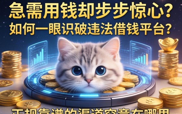 急需用钱却步步惊心？如何一眼识破违法借钱平台？正规靠谱的渠道究竟在哪里？