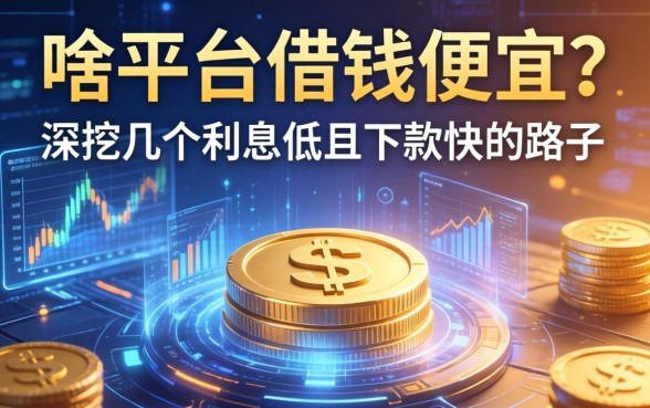 啥平台借钱便宜？深挖几个利息低且下款快的路子