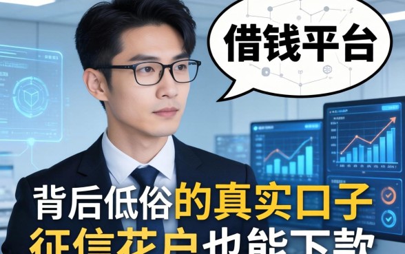 聊聊那些借钱平台低俗广告背后的真实口子，征信花户也能下款