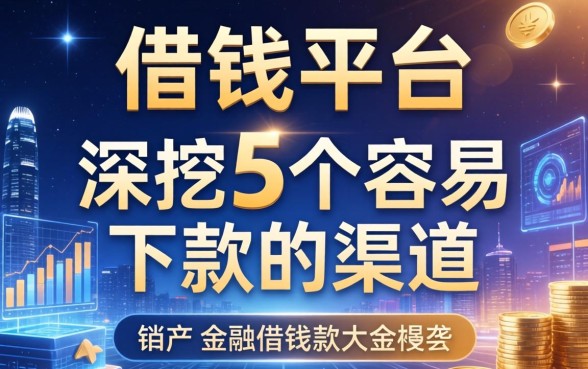 借钱平台宣传文案：深挖5个容易下款的渠道