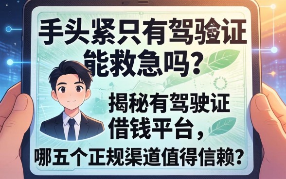 手头紧只有驾驶证能救急吗？揭秘有驾驶证借钱平台，哪五个正规渠道值得信赖？