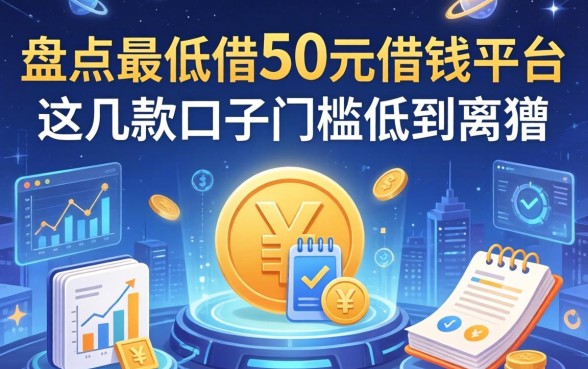盘点最低借50元的借钱平台，这几款口子门槛低到离谱