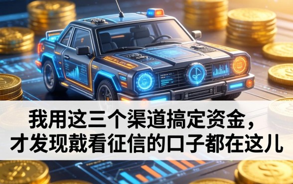 我用这三个渠道搞定资金，才发现不看征信的口子都在这儿
