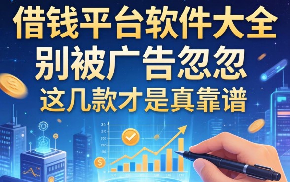 借钱平台软件大全：别被广告忽悠，这几款才是真靠谱