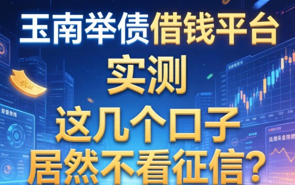 玉溪举债借钱平台实测：这几个口子居然不看征信？