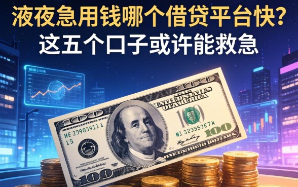 深夜急用钱哪个借钱平台快？这五个口子或许能救急