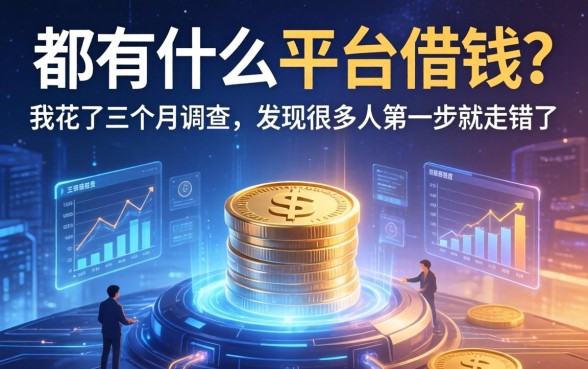 都有什么平台借钱？我花了三个月调查，发现很多人第一步就走错了