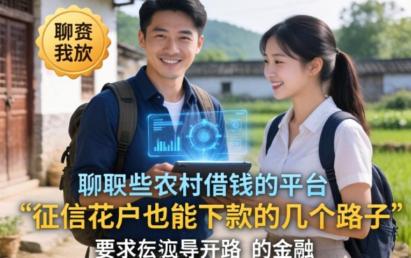 聊聊那些农村借钱的平台：征信花户也能下款的几个路子