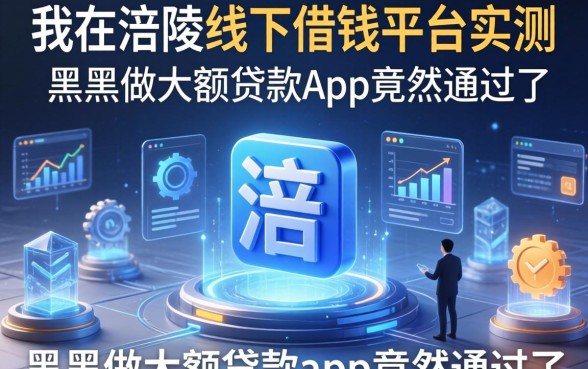 我在涪陵线下借钱平台实测,黑户做大额贷款app竟然通过了