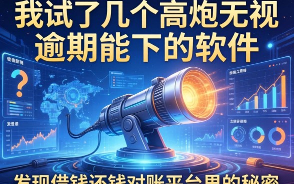我试了几个高炮无视逾期能下的软件，发现借钱还钱对账平台里的秘密
