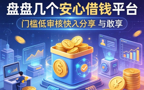 盘点几个安心借钱的平台，门槛低审核快分享