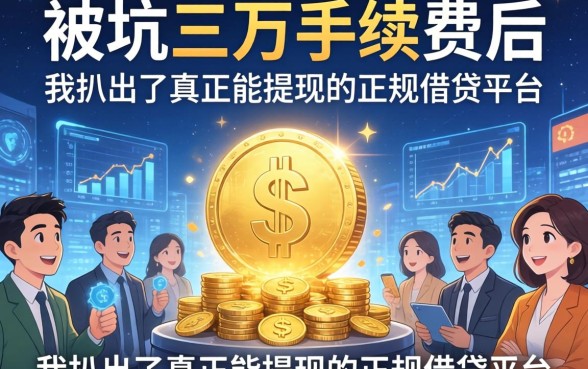 被坑三万手续费后，我扒出了真正能提现的正规借钱平台
