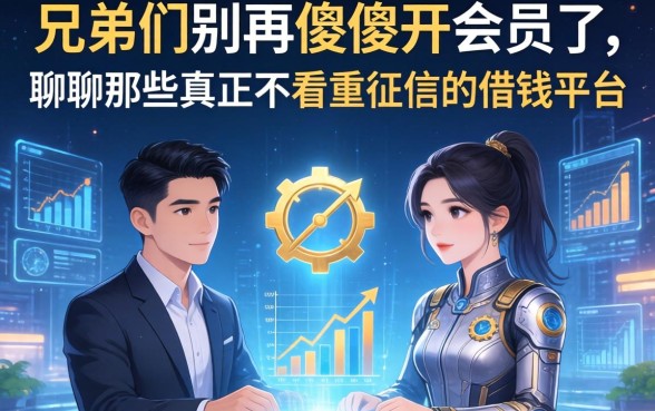 兄弟们别再傻傻开会员了，聊聊那些真正不看重征信的借钱平台