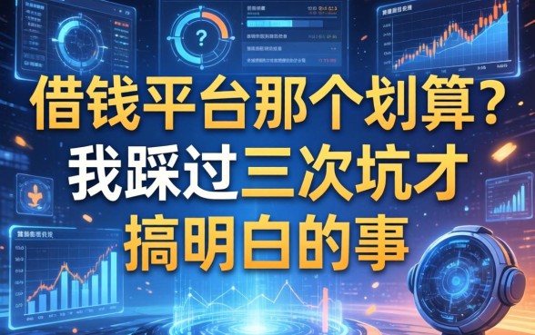 借钱平台那个划算？我踩过三次坑才搞明白的事