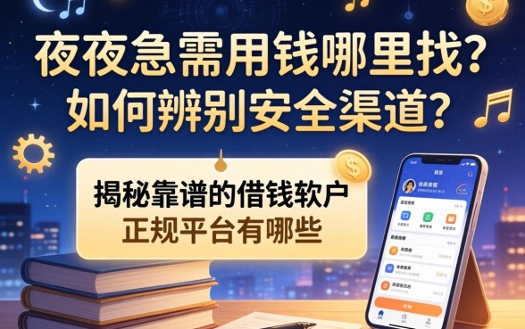 深夜急需用钱哪里找？如何辨别安全渠道？揭秘靠谱的借钱软件正规平台有哪些？