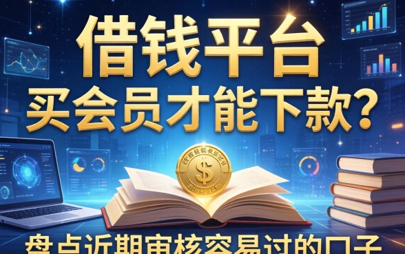 借钱平台要买会员才能下款？盘点近期审核容易过的口子