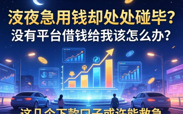 深夜急用钱却处处碰壁？没有平台借钱给我该怎么办？这几个下款口子或许能救急