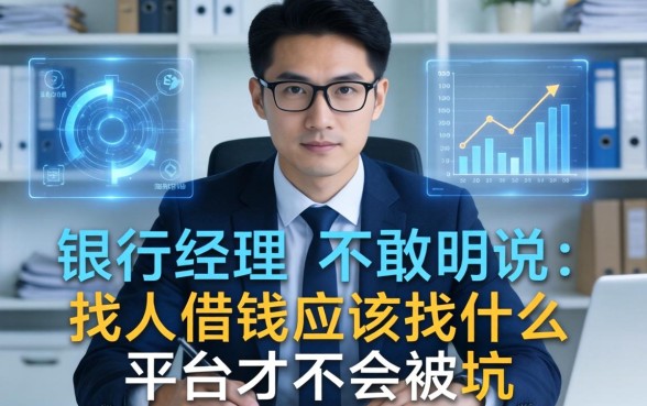 银行经理不敢明说：找人借钱应该找什么平台才不会被坑