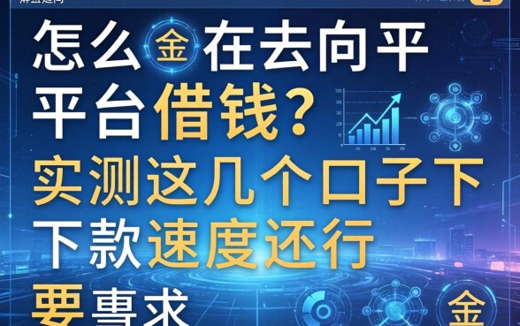 怎么去向平台借钱？实测这几个口子下款速度还行