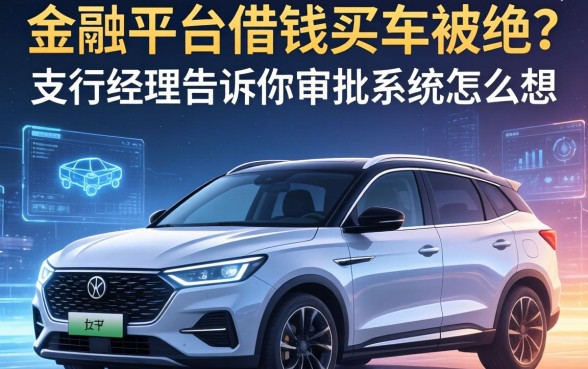 金融平台借钱买车被拒？支行经理告诉你审批系统怎么想