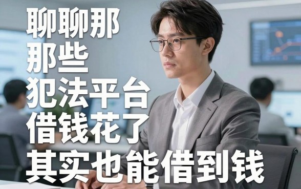 聊聊那些犯法的借钱平台，征信花了其实也能借到钱