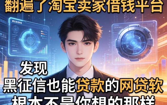 我翻遍了淘宝卖家借钱平台，发现黑征信也能贷款的网贷软件根本不是你想的那样