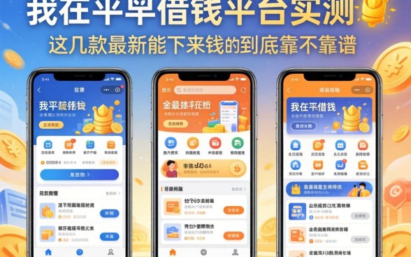 我在平凉借钱平台实测，这几款最新能下来钱的软件到底靠不靠谱