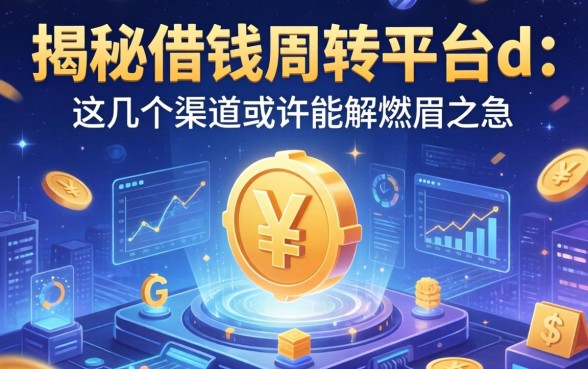 揭秘借钱周转平台d：这几个渠道或许能解燃眉之急