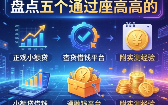 盘点五个通过率高的正规小额贷借钱平台，附实测经验