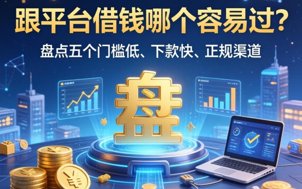 跟平台借钱哪个容易过？盘点五个门槛低、下款快的正规渠道
