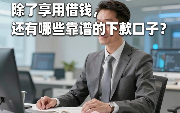 除了享用借钱，还有哪些靠谱的下款口子？老哥亲测这五个平台值得试