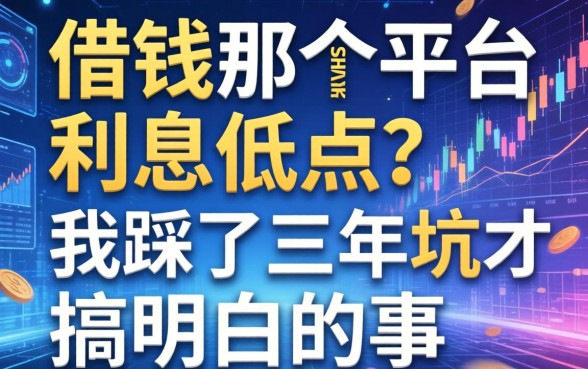 借钱那个平台利息低点？我踩了三年坑才搞明白的事
