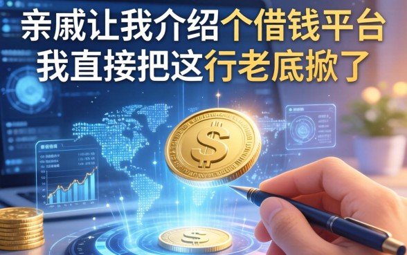 亲戚让我介绍个借钱平台，我直接把这行老底掀了