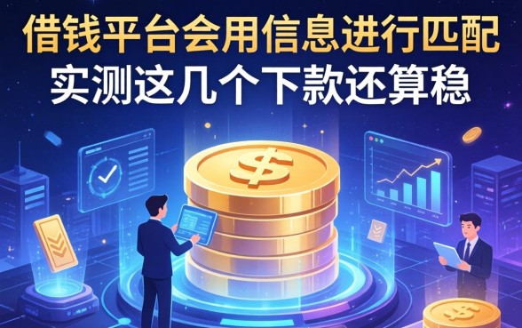 借钱平台会用信息进行匹配，实测这几个下款还算稳