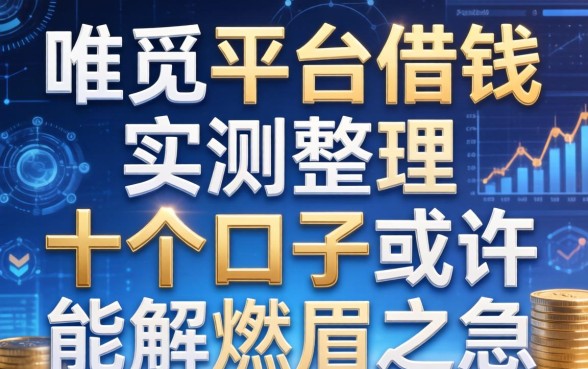唯觅平台借钱实测整理，这十个口子或许能解燃眉之急