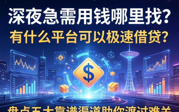 深夜急需用钱哪里找？有什么平台可以极速借钱？盘点五大靠谱渠道助你渡过难关