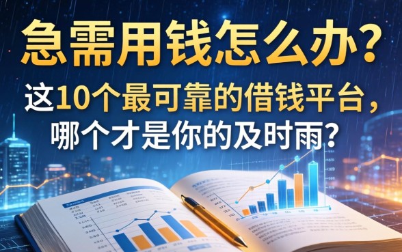 急需用钱怎么办？这10个最可靠的借钱平台，哪个才是你的及时雨？