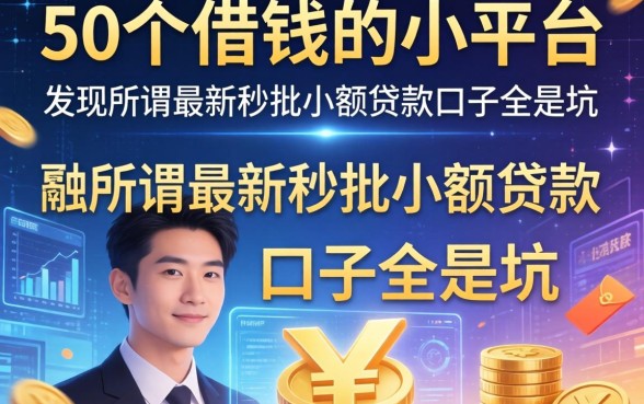 我翻了50个借钱的小平台，发现所谓最新秒批小额贷款口子全是坑