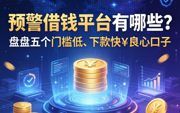 预警借钱平台有哪些？盘点五个门槛低、下款快的良心口子